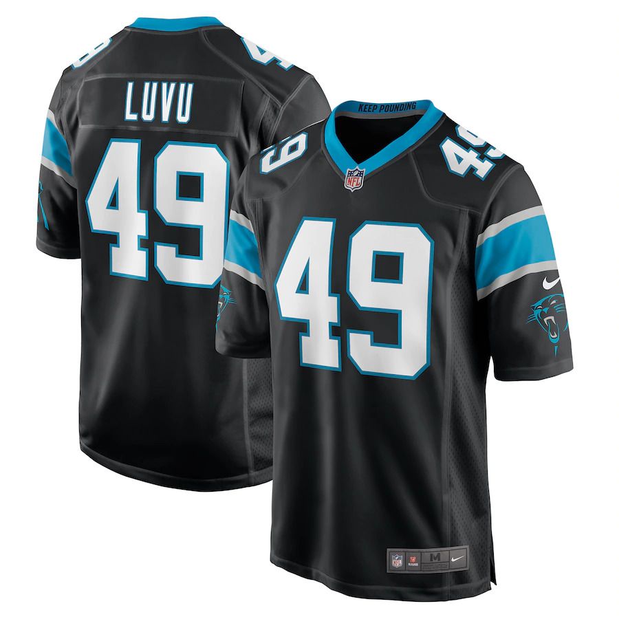 Men Carolina Panthers #49 Frankie Luvu Nike Black Game NFL Jersey->carolina panthers->NFL Jersey